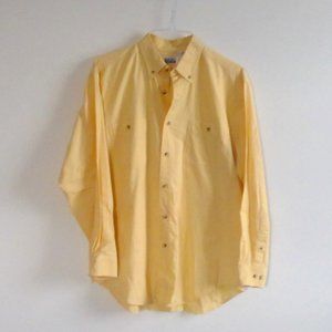 Medium yellow button down long sleeve shirt